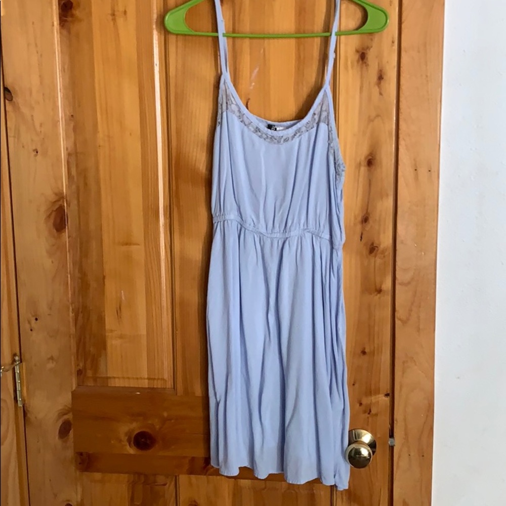 Blue shirt dress